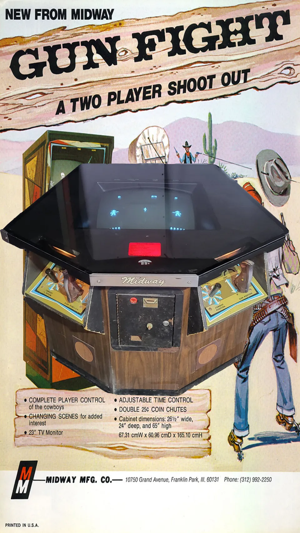 Arcade Story Gun Fight arcade western 2 giocatori 1975