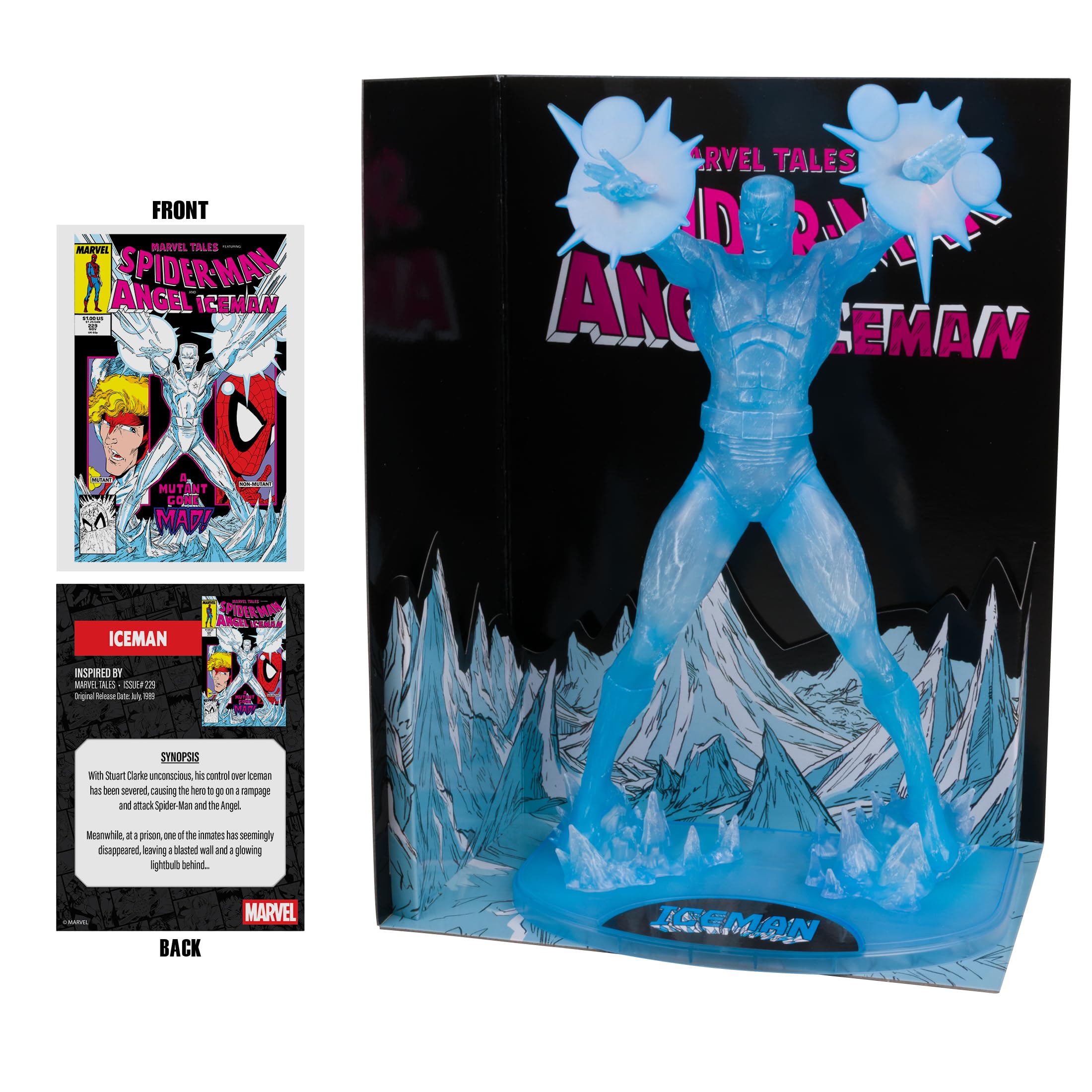 McFarlane Marvel Iceman Marvel Tales 229 Red Platinum statua 1:6