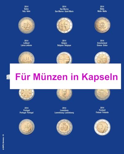 Safe Zusatzblätter 7302-15 Foglio 2 Euro 2014 per Capsule