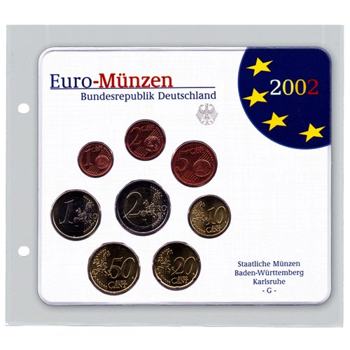 Safe 7388 Fogli Trasparenti Monete Blister Euro 145x140 5pz