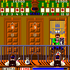 Arcade Story Bank Panic cabinato arcade SEGA 1984 western
