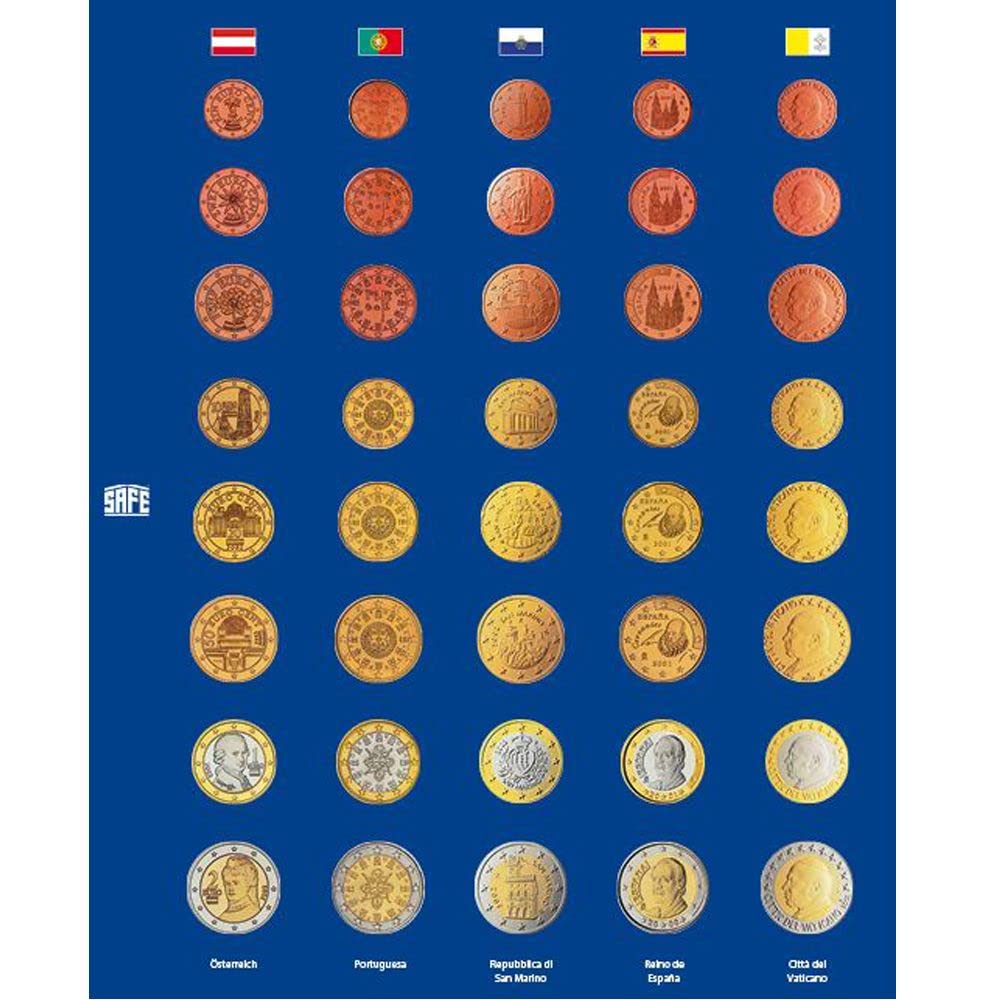 Safe 1861 Set 5 Pagine Euro 1 cent-2 euro per Topset 7817