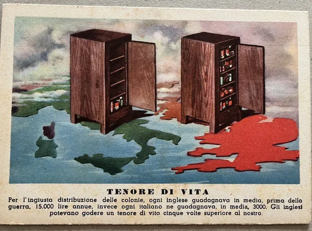 Cartolina Tenore di Vita Africa Propaganda Militare Non Viaggiata