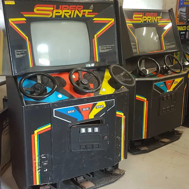 Arcade Story Guida e Corse Super Sprint Atari cabinato corse