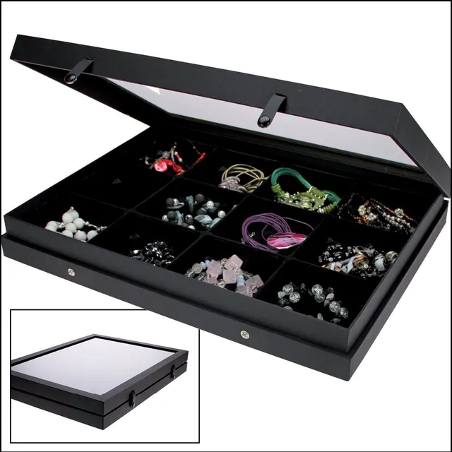 Safe Vitrinen 5675 Black Edition vetrina vetro 12 scomparti 40x30cm