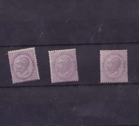 TS Collezionismo Regno Italia 60 Cent De La Rue Vittorio II Mint x3