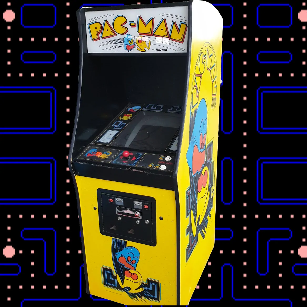 Arcade Story Arcade Pac-Man 1981 Namco cabinato labirinto