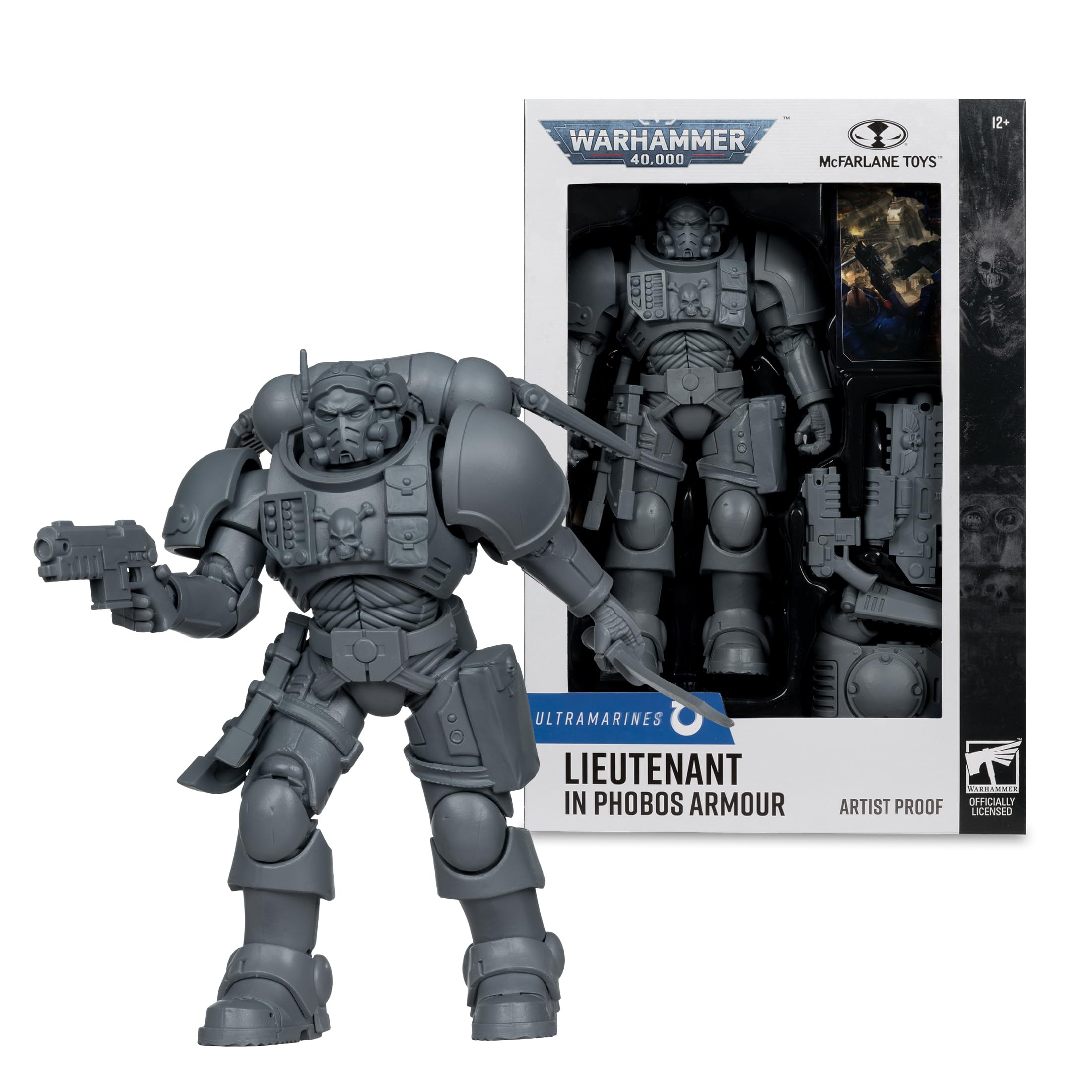 McFarlane Warhammer 40K Tenente Phobos Artist Proof 7" grigia