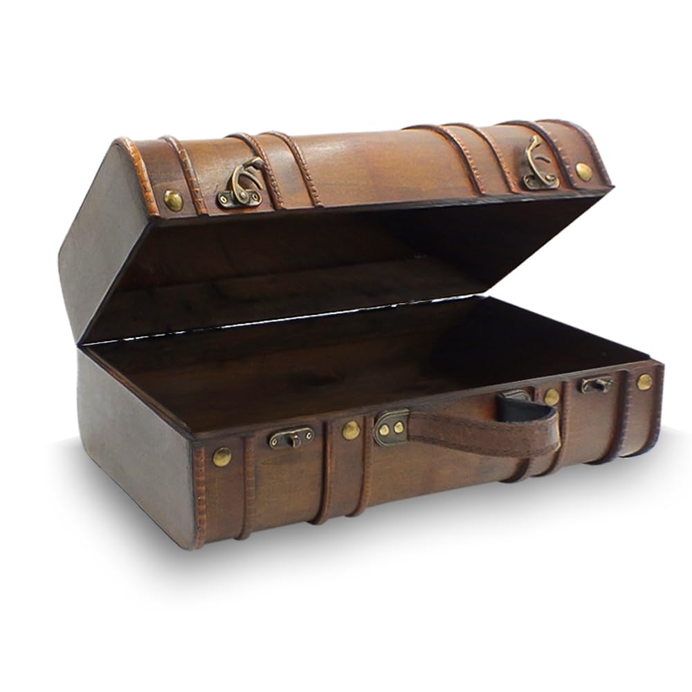 Safe Valigetta Legno Large scatola tesoro vintage