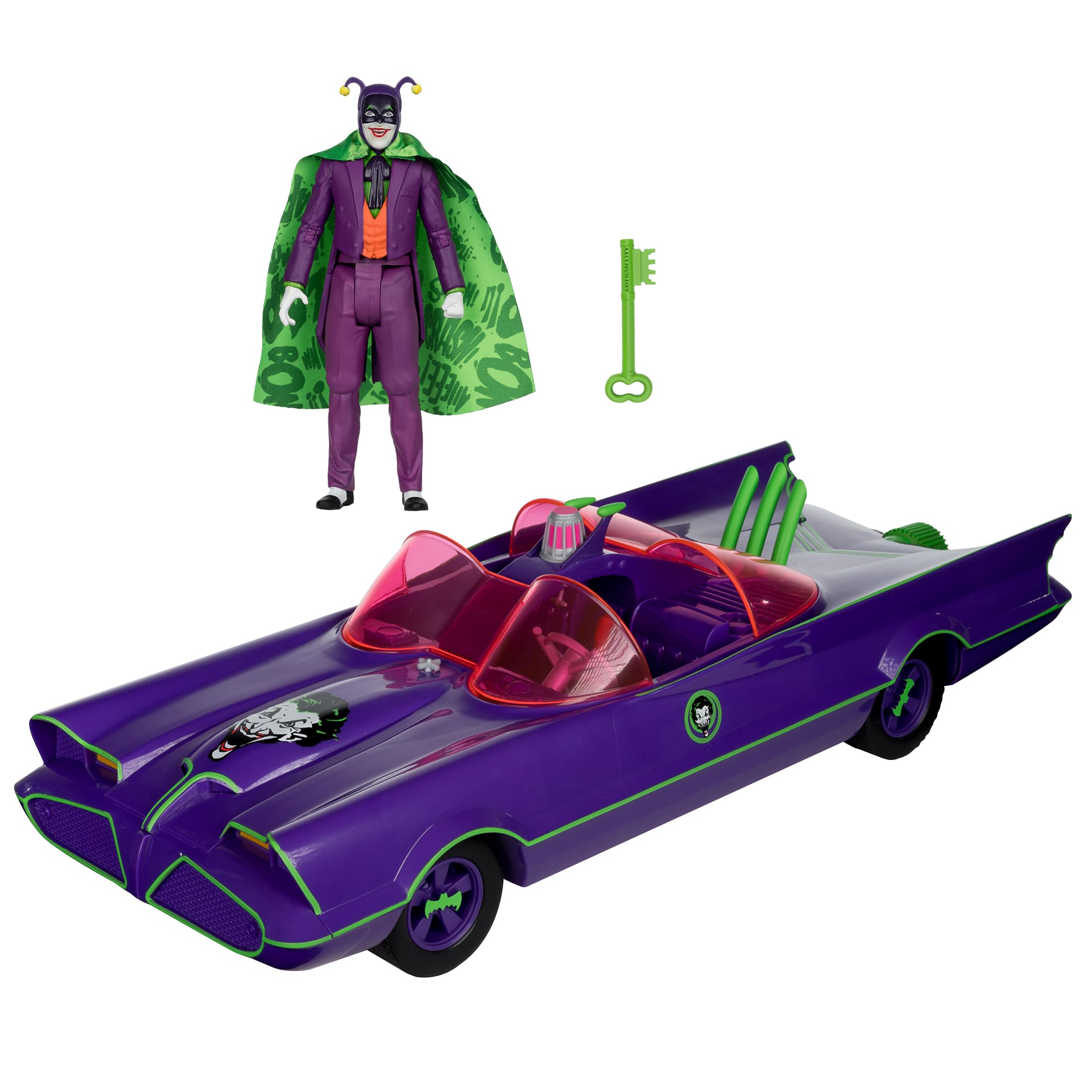 McFarlane DC Retro Batmobile e Joker Batman 66 Gold Label