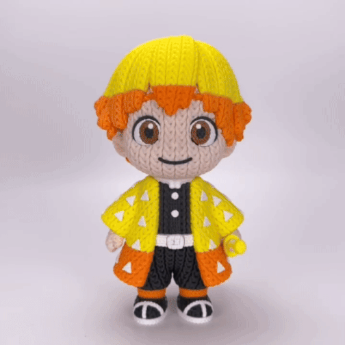 L'Atelier di Zelda Stampe Incantate Zenitsu statua crochet PLA Demon Slayer