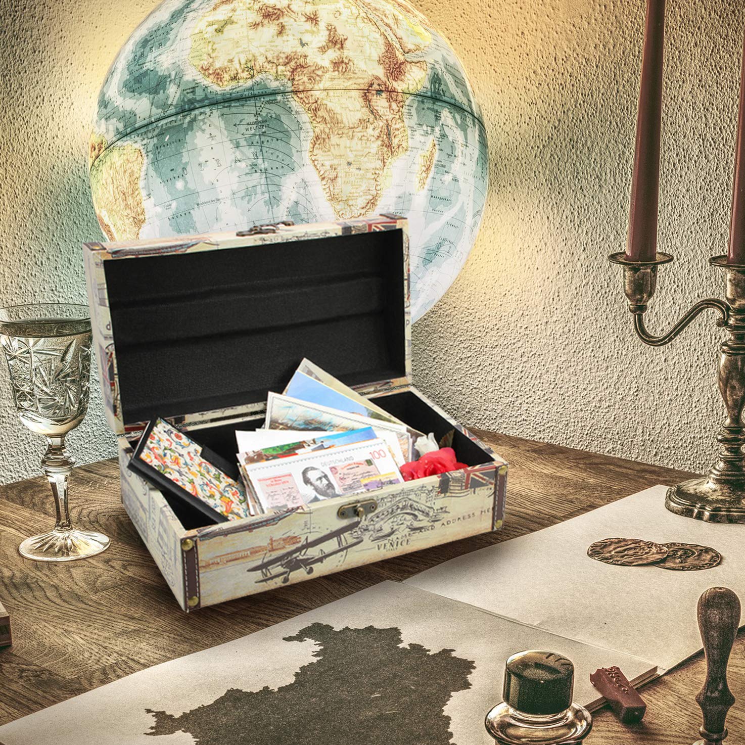 SAFE Viaggio scrigno tesoro medio 18x33x13 cm legno