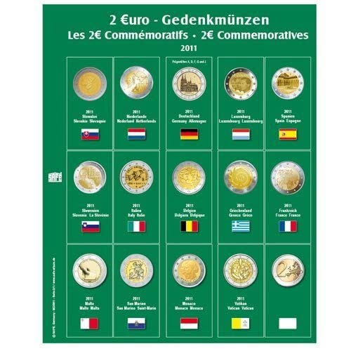 Safe 7341-25 foglio monete 2 euro 2019/2020 per album 7341