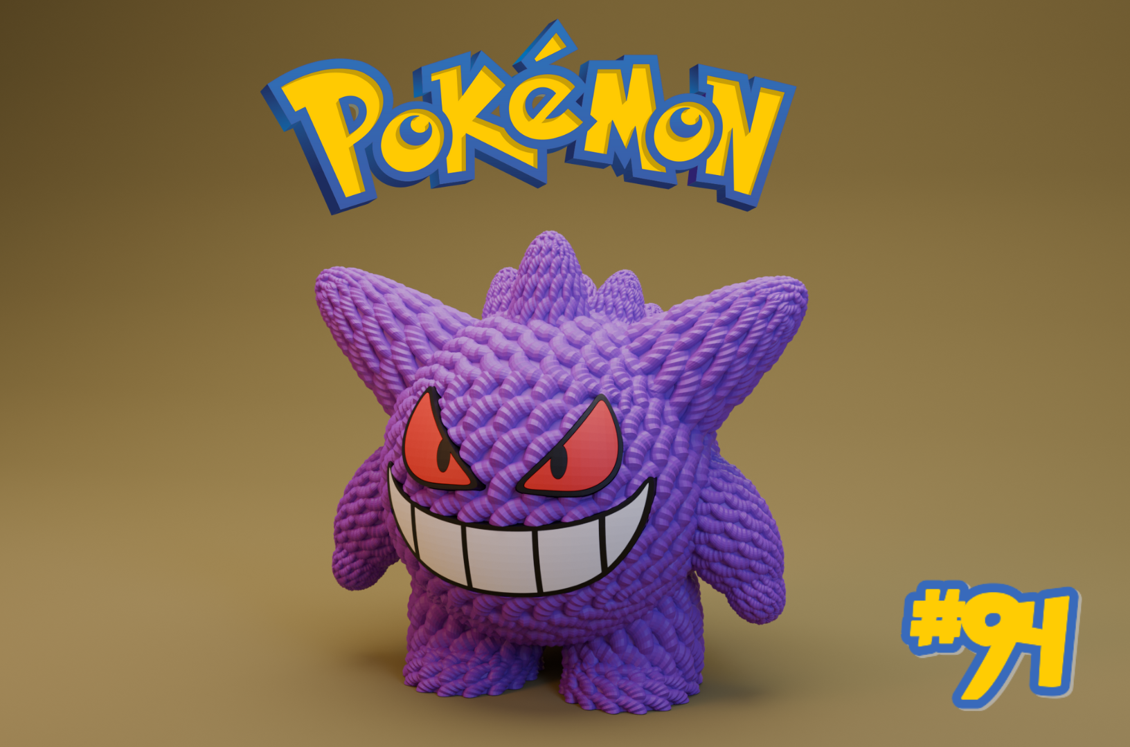 L'Atelier di Zelda Stampe Incantate Gengar statuetta PLA crochet