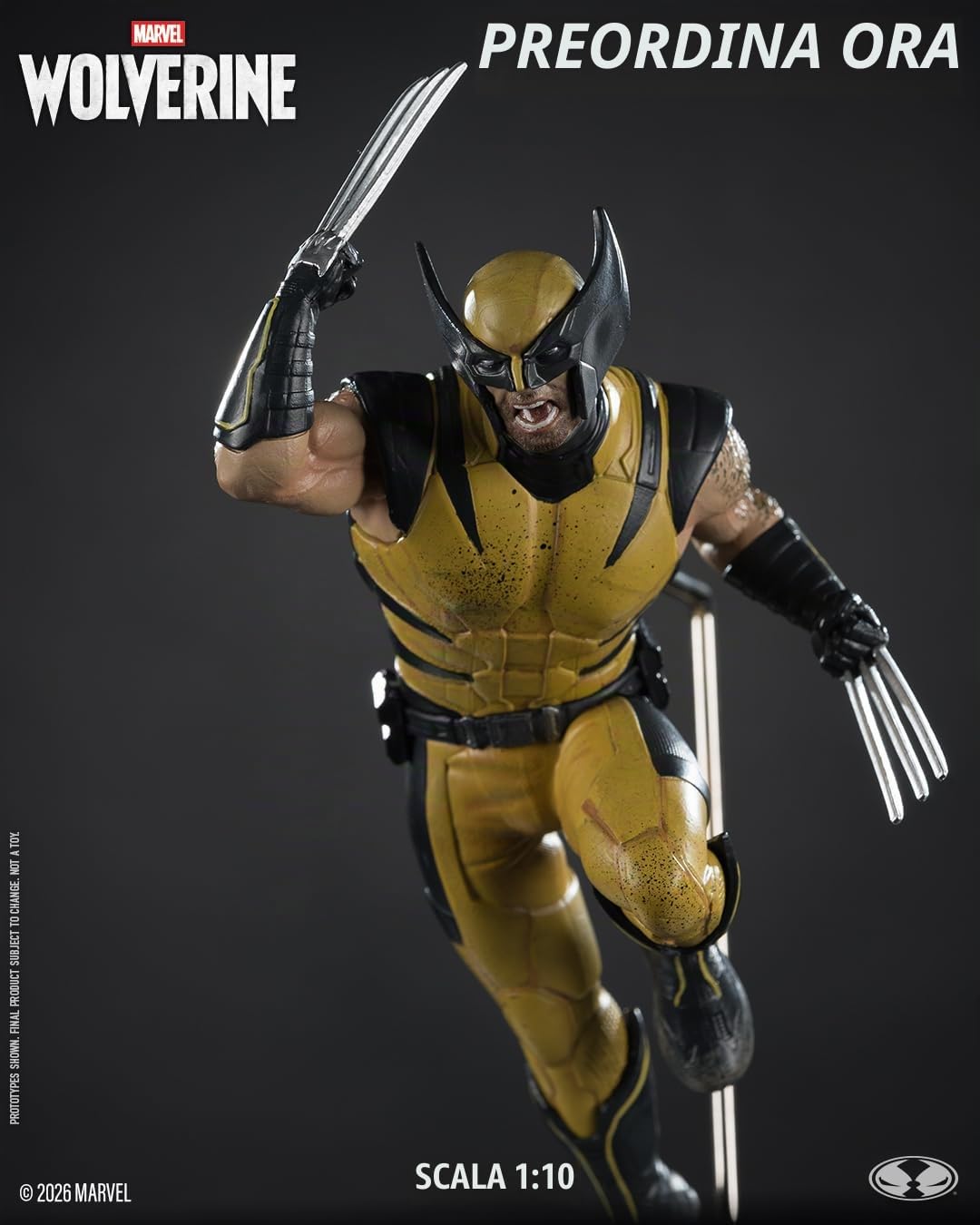 McFarlane Marvel Statua Wolverine Game 1/10 Etichetta Oro