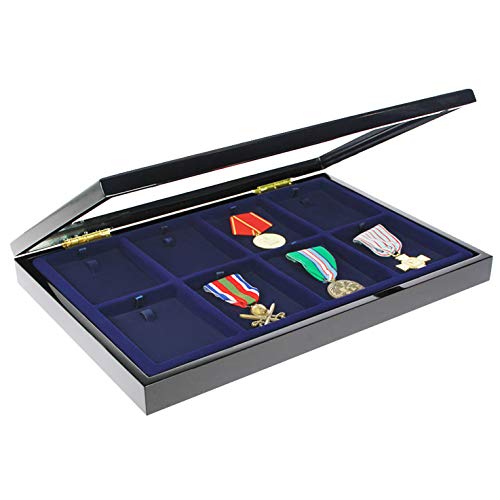 SAFE 5926 teca legno 8 medaglie velluto blu 375 mm