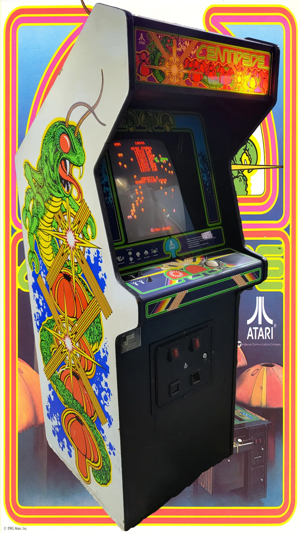 Arcade Story Arcade Centipede Atari cabinato trackball 1981