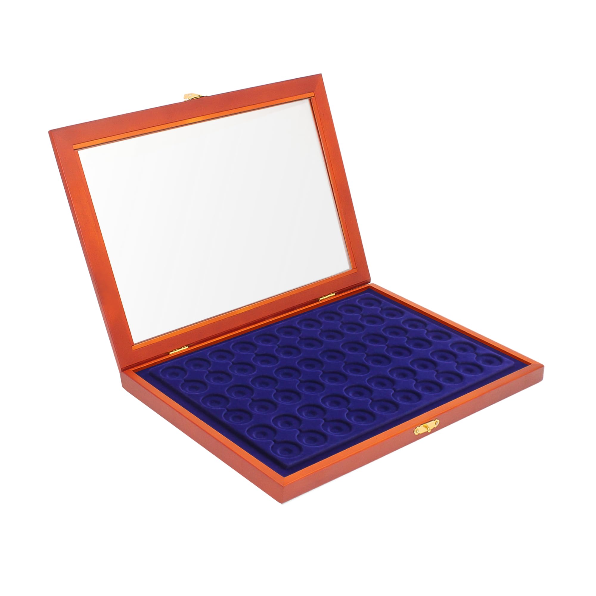 Safe 5865 teca legno per 60 tappi champagne velluto blu