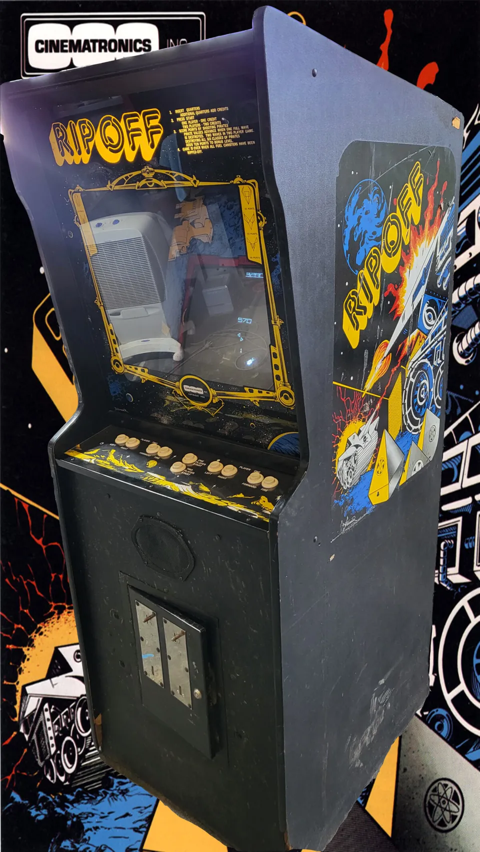 Arcade Story Arcade Rip Off Cinematronics cabinato 1-2 giocatori
