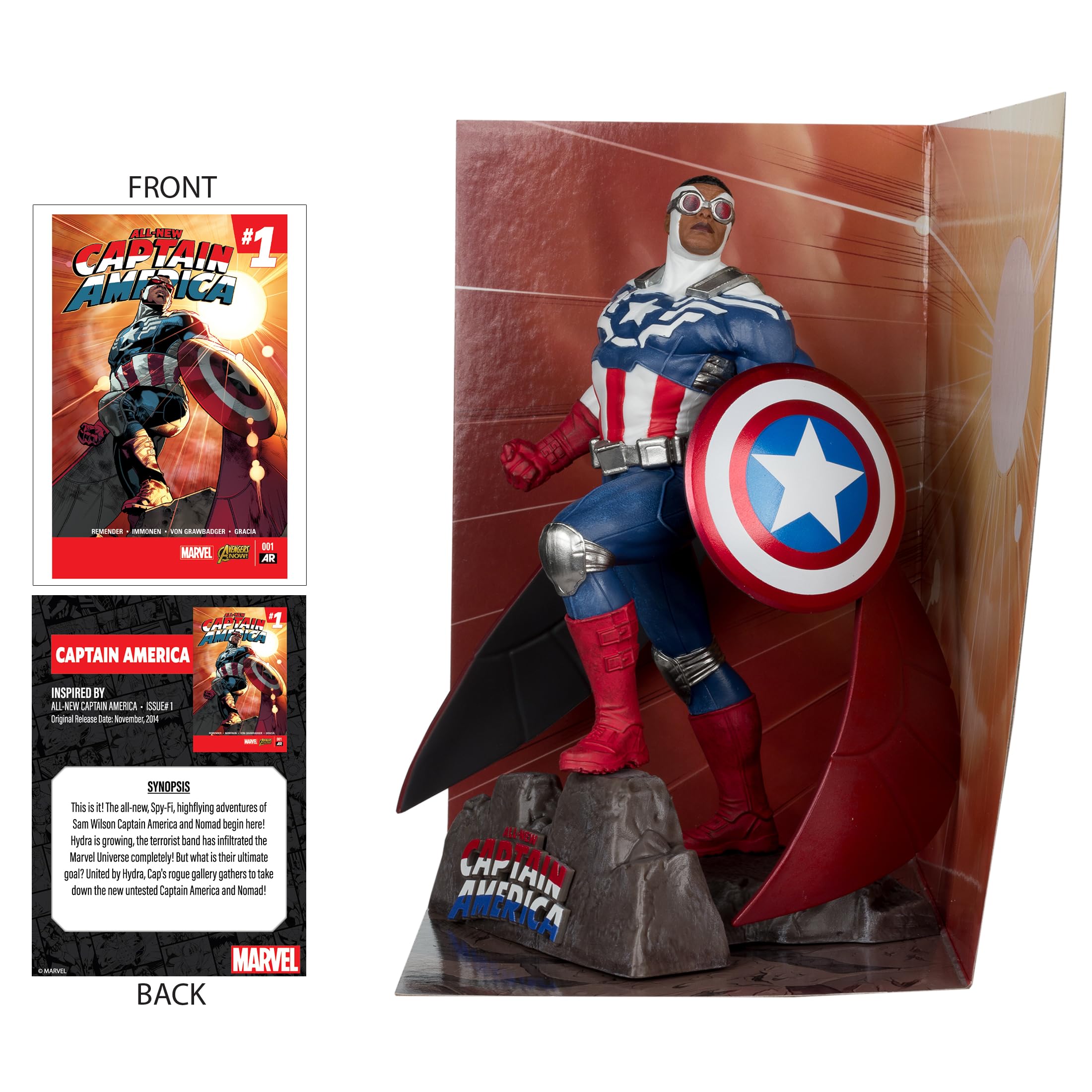 McFarlane Marvel Captain America #1 statua 1:10 con scena