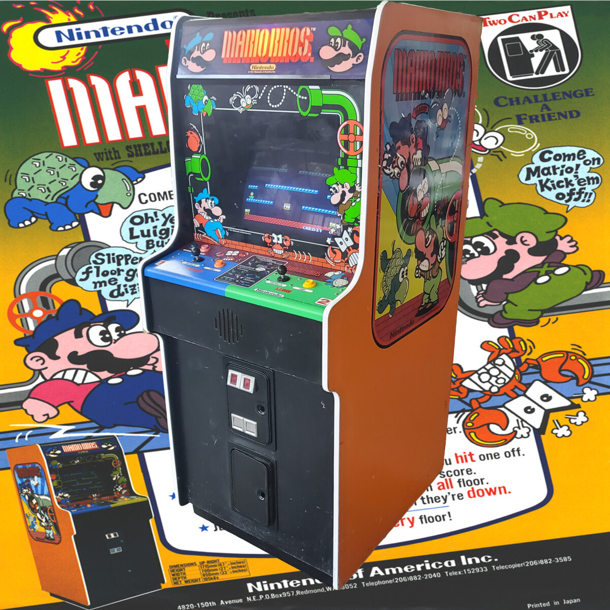 Arcade Story Mario Bros. cabinato arcade platform 2 giocatori