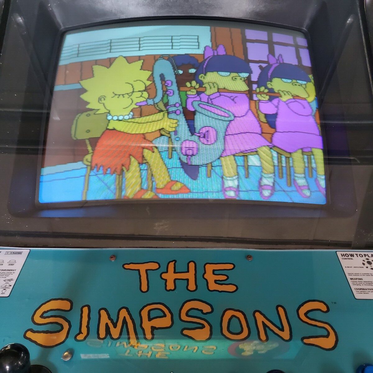 Arcade Story Anni 90 The Simpsons 1991 cabinato 4 giocatori Konami