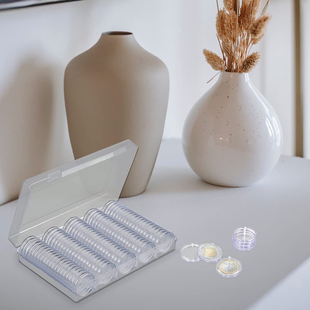 SAFE Set 100 capsule monete 30 mm con inserti foam