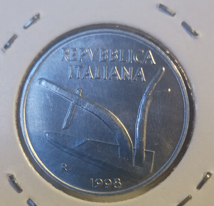 TS Collezionismo Repubblica 10 Lire 1998 Spighe Lunghe FDC Moneta