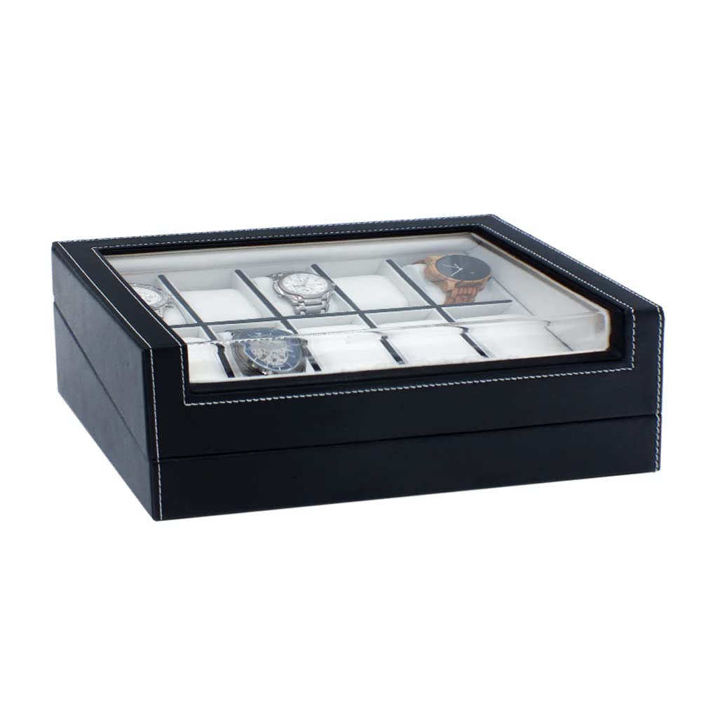 Safe Uhren & Schmuck valigetta orologi legno 10 posti nera finestra