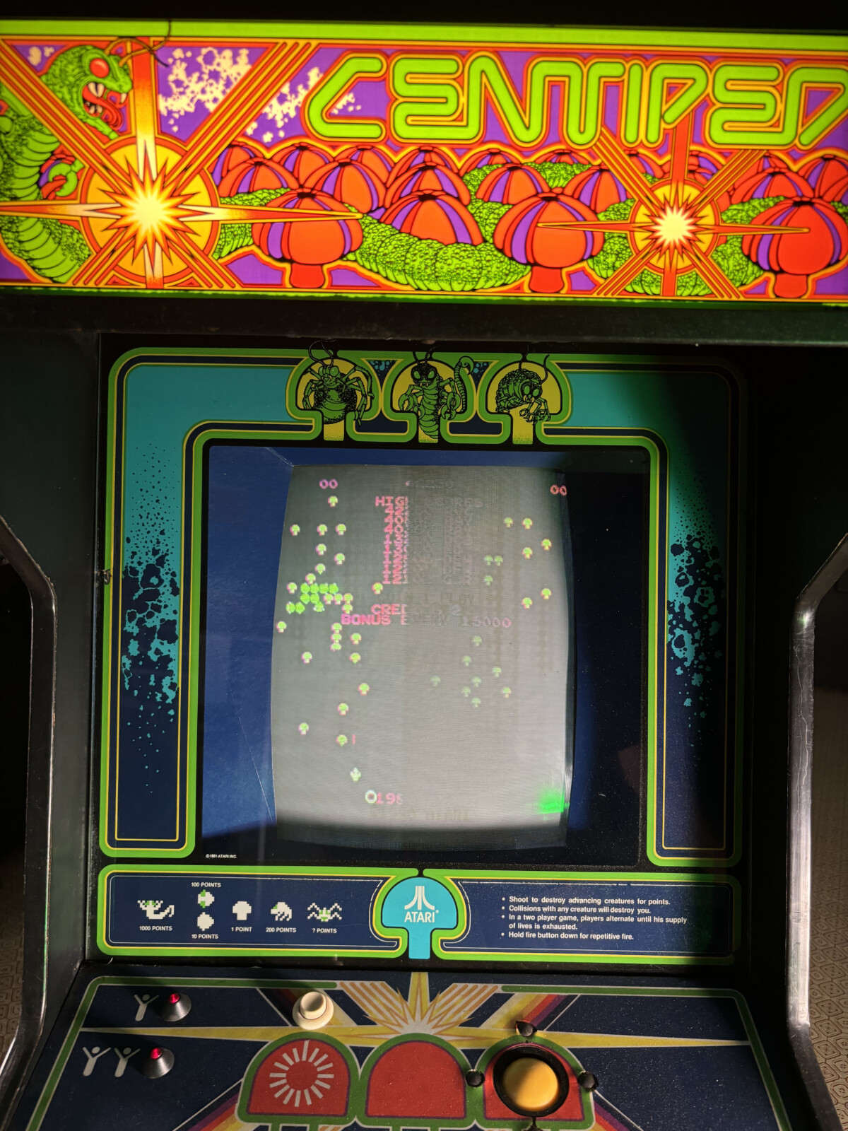 Arcade Story Leggende Centipede cabinato arcade verticale funghi