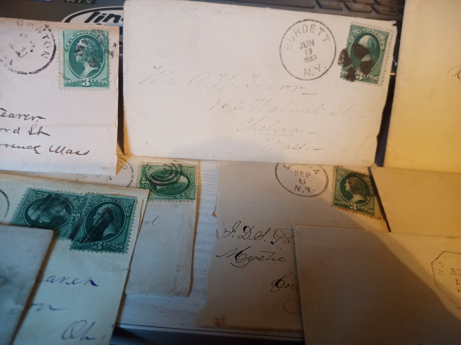 TS Collezionismo Filatelia USA Washington 3 Cent Green 9 buste