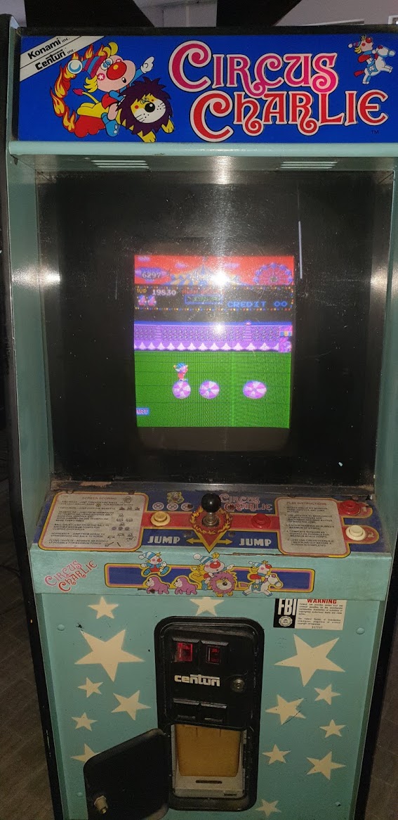 Arcade Story Circus Charlie cabinato arcade Konami 1984