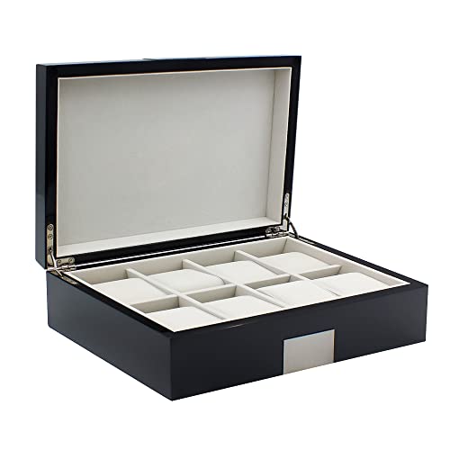 Safe Scatola Orologi Legno Nero 8 Posti 30x21 cm