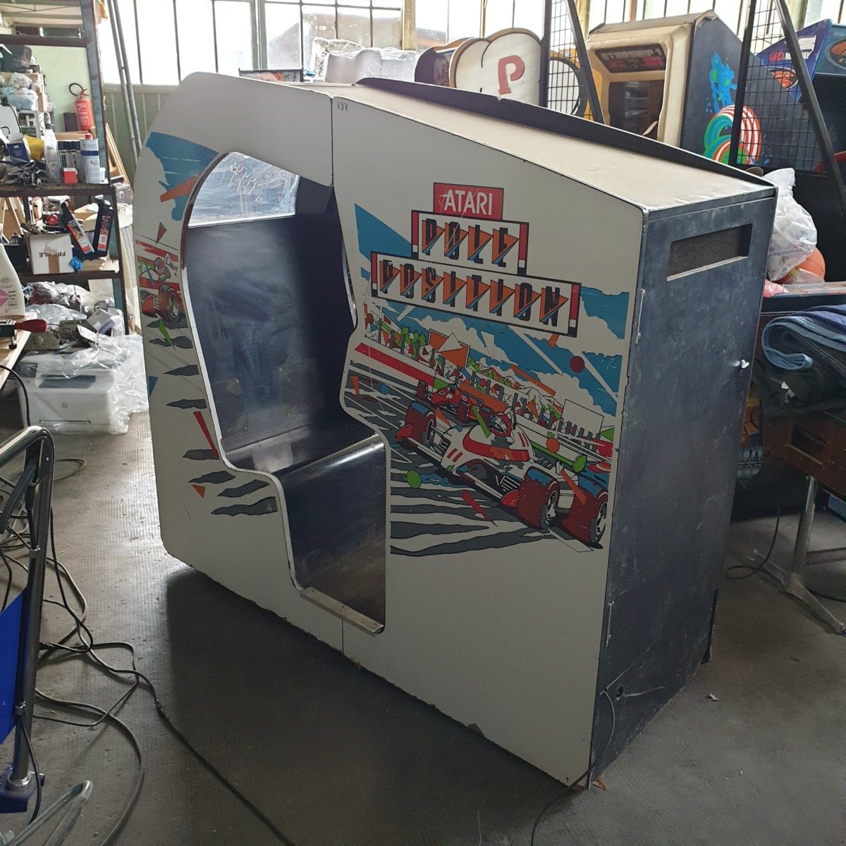 Arcade Story Guida e Corse Pole Position 1982 cabinato arcade