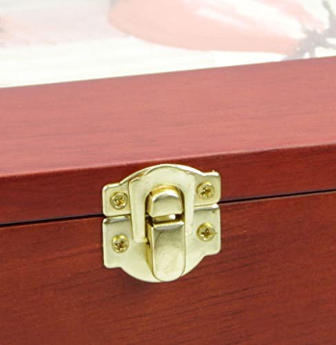 Safe 5870 Scatola Legno Acajou 400 cartoline velluto rosso