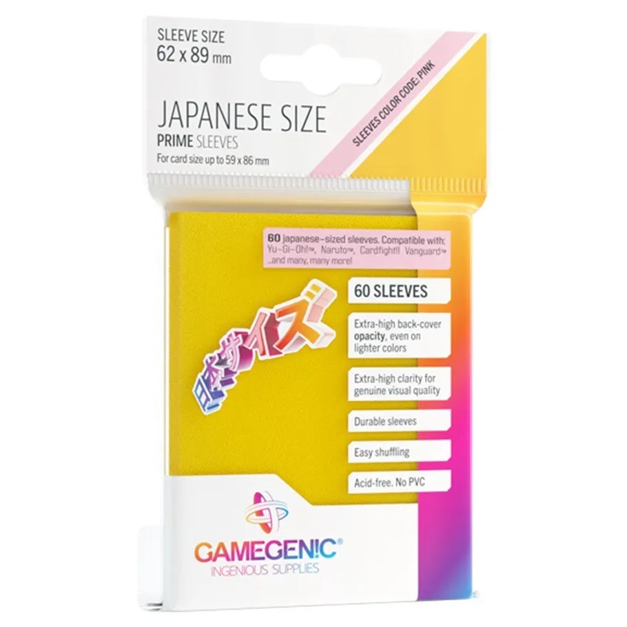 Gamegenic Bustine Prime Japanese Size Yellow 60 Giallo