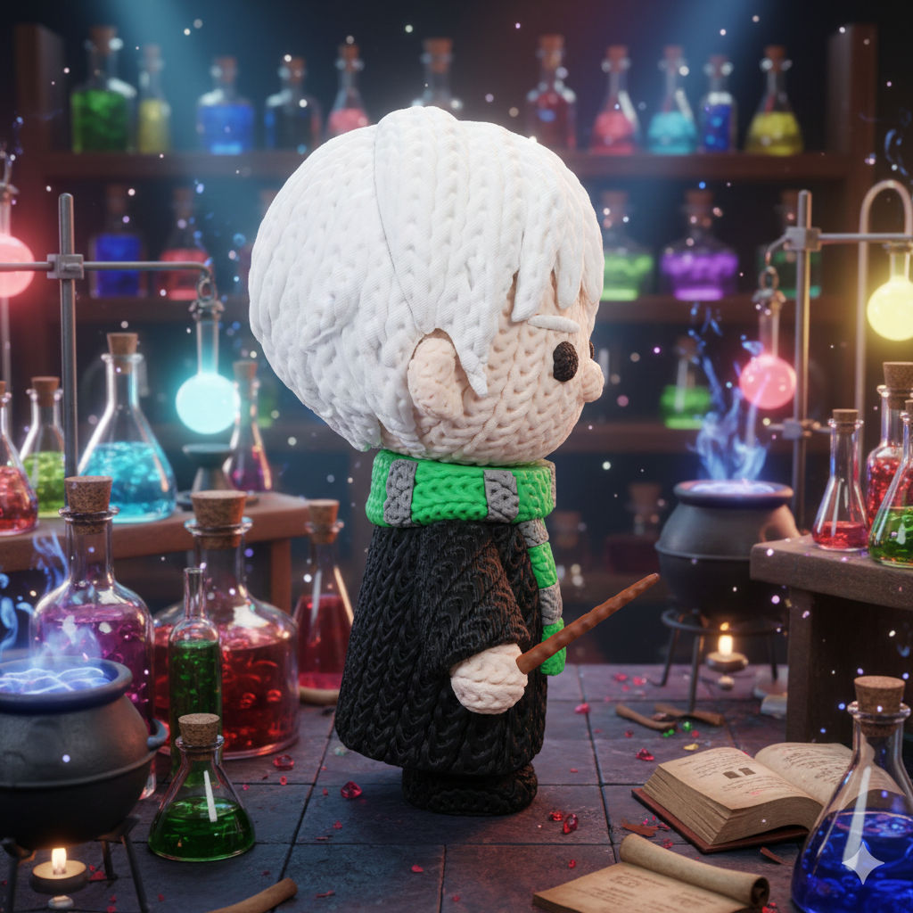L'Atelier di Zelda Draco Malfoy Crochet statua 3D PLA taglia Media