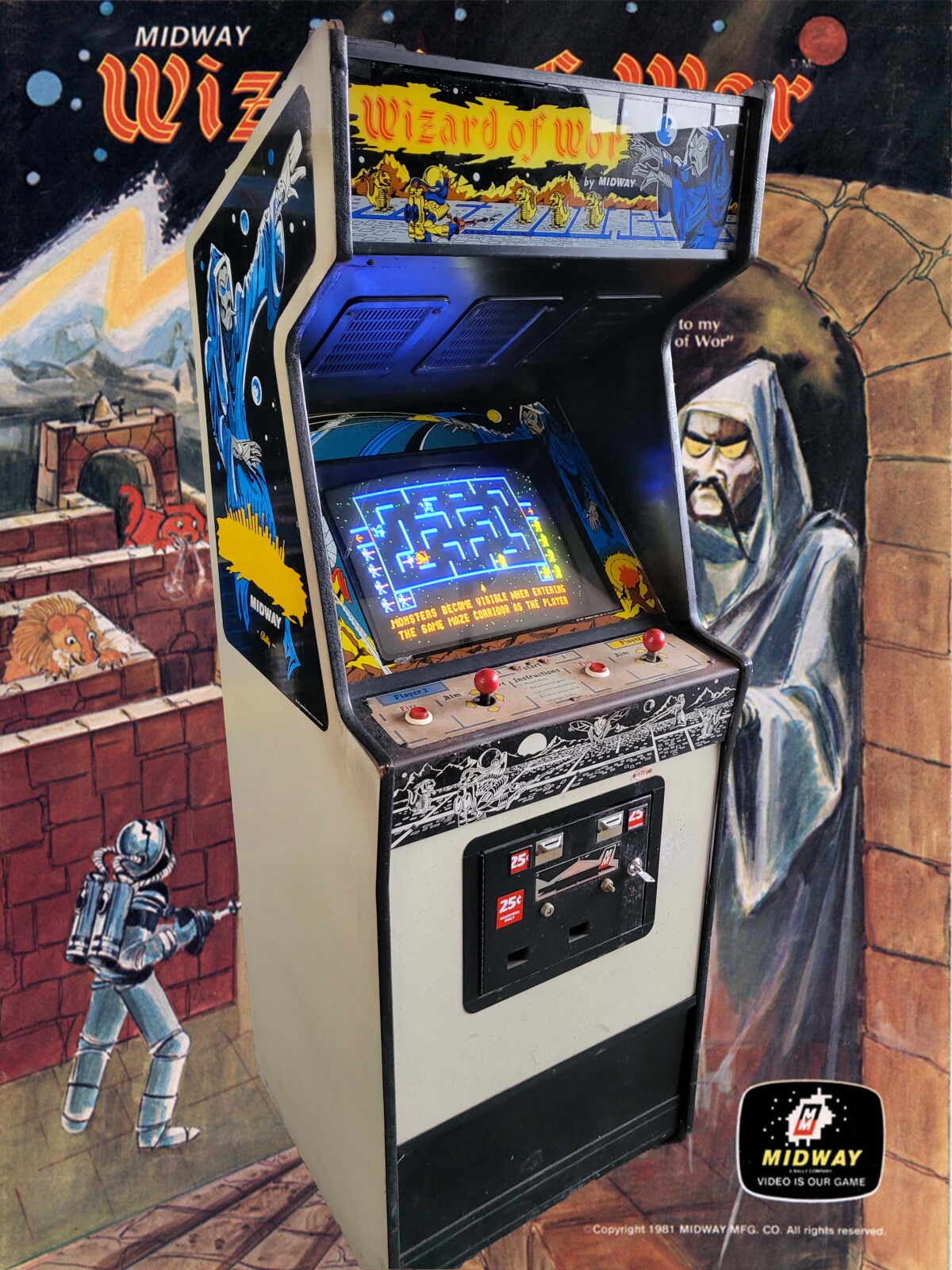 Arcade Story Arcade Wizard of Wor libro labirinto Midway