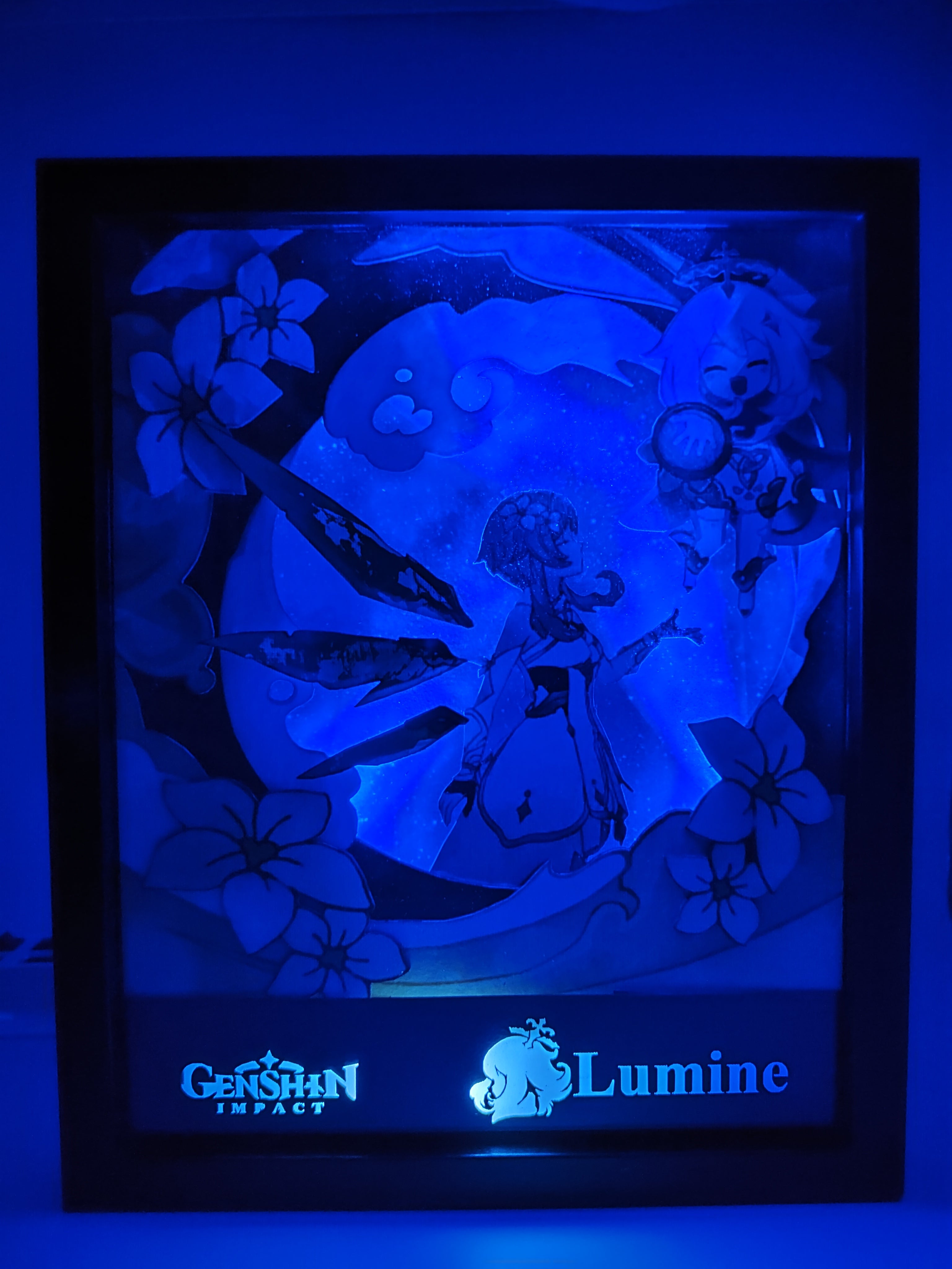 L'Atelier di Zelda Mondi di Luce Genshin Lumine lightbox LED numerata