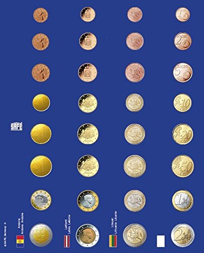 SAFE 7317-6 Foglio TOPset Euro Capsule 4 Paesi Prestampato