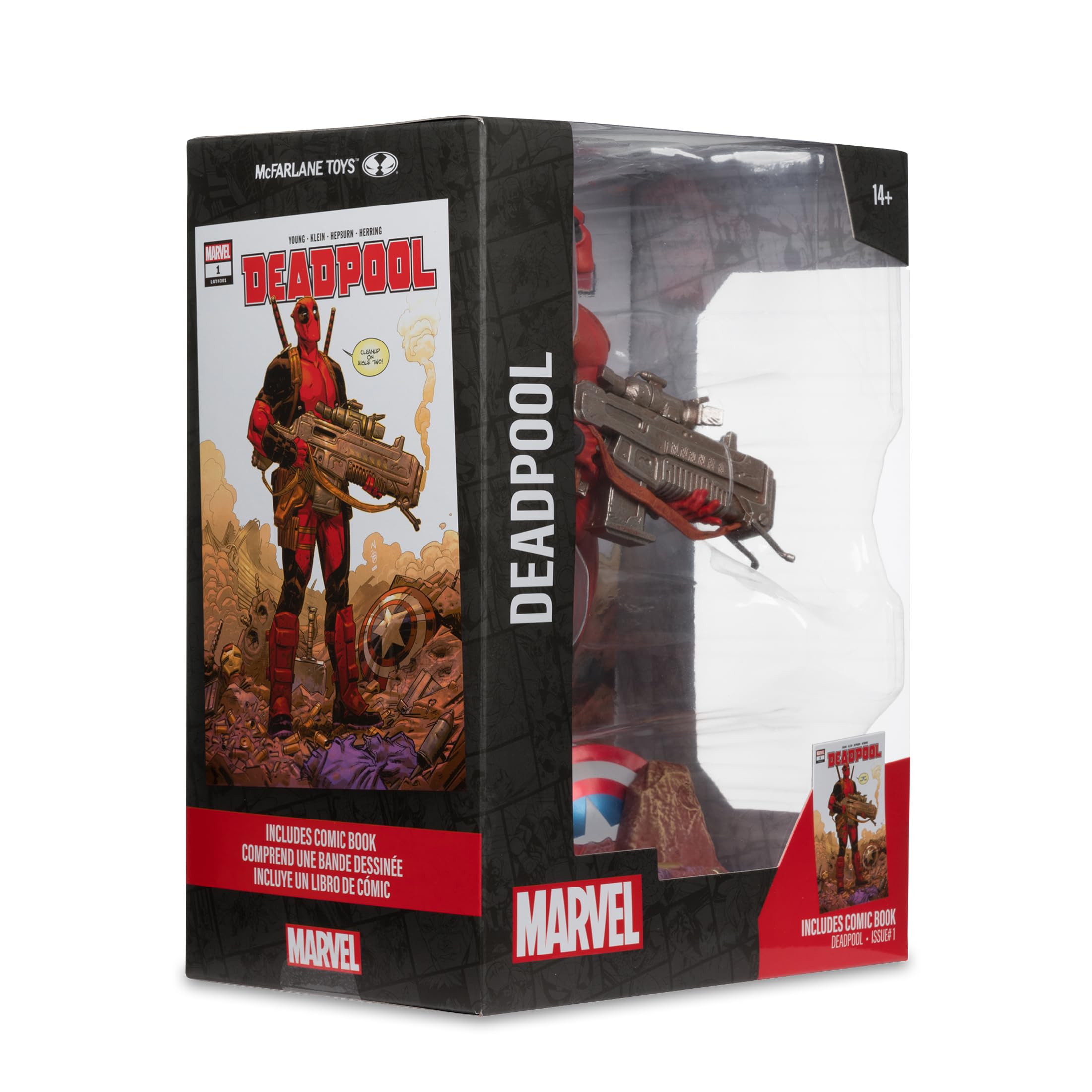 McFarlane Marvel Deadpool 1:6 statua con scena e fumetto #1