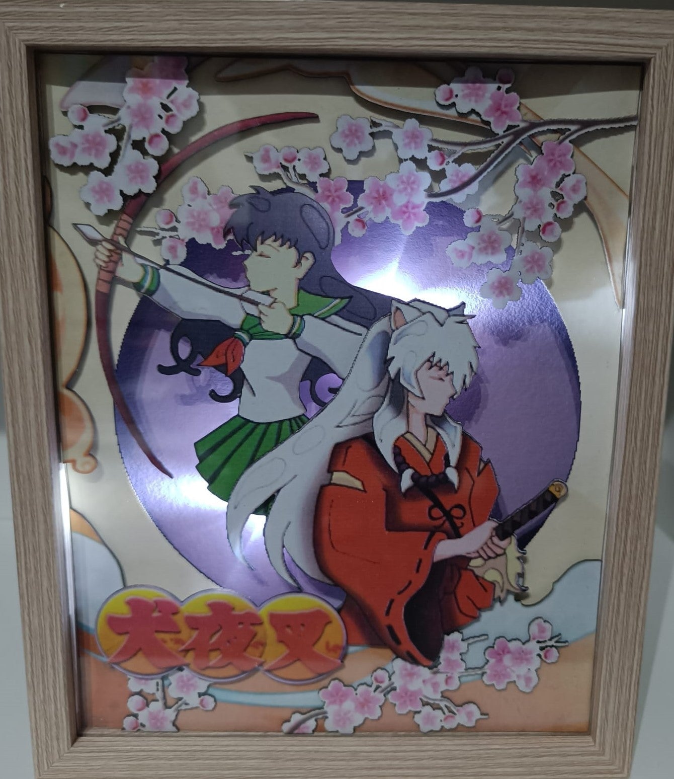 L'Atelier di Zelda Mondi di Luce Inuyasha e Kagome lightbox sakura