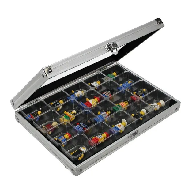 Safe Compact vetrina alluminio 20 scomparti velluto blu