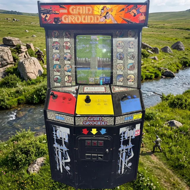 Arcade Story Rari Gain Ground cabinato 3 giocatori Sega