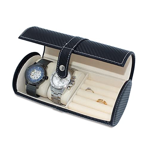 Safe Uhren & Schmuck portagioie legno intarsiato ecopelle nera