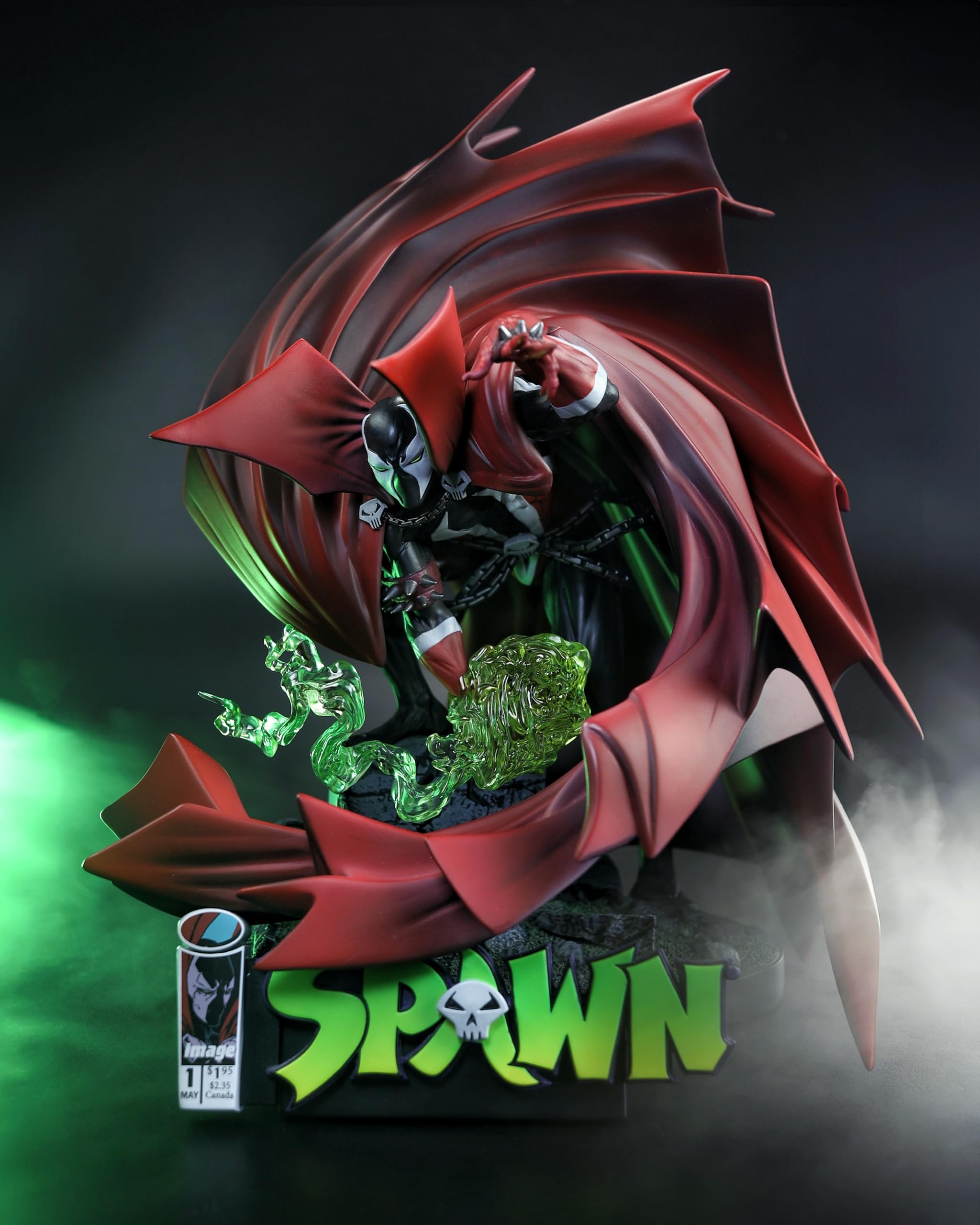 McFarlane Spawn #1 statua resina 1:10 nero bianco rosso 25cm