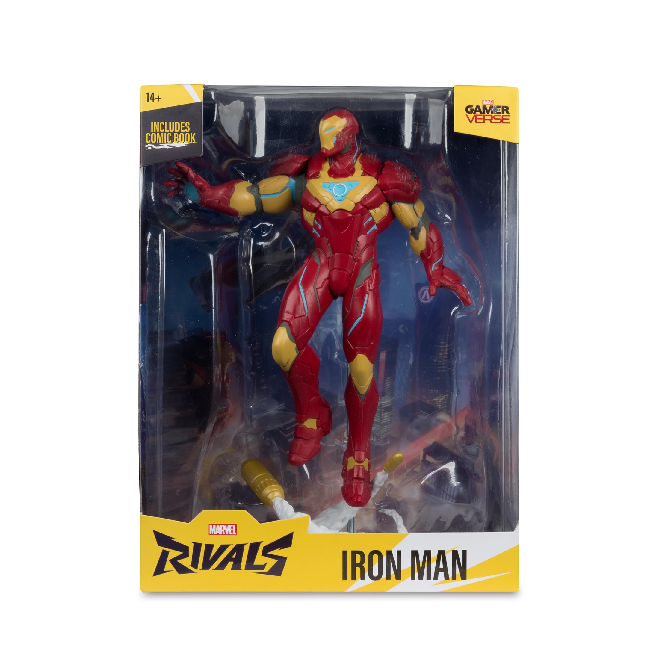 McFarlane Marvel Rivals Iron Man statua 1:6 28,4 cm con fumetto