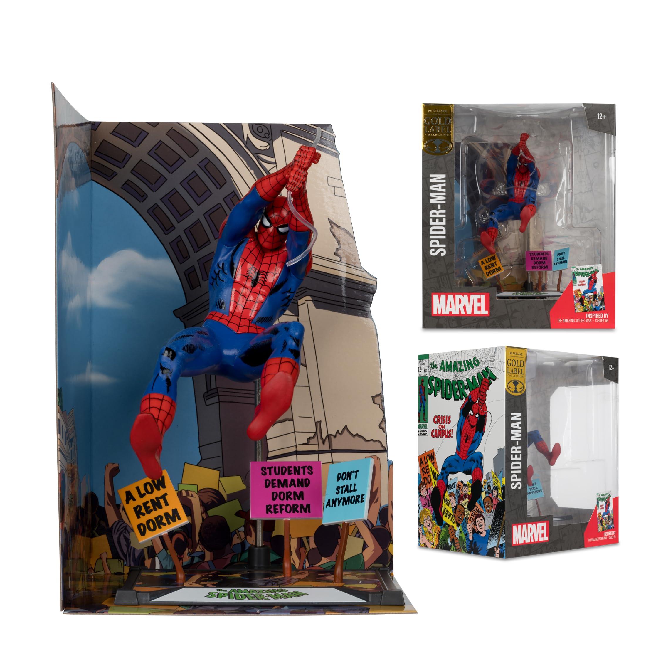 McFarlane Marvel Spider-Man Gold Label Amazing 68 statua 1:10 scena