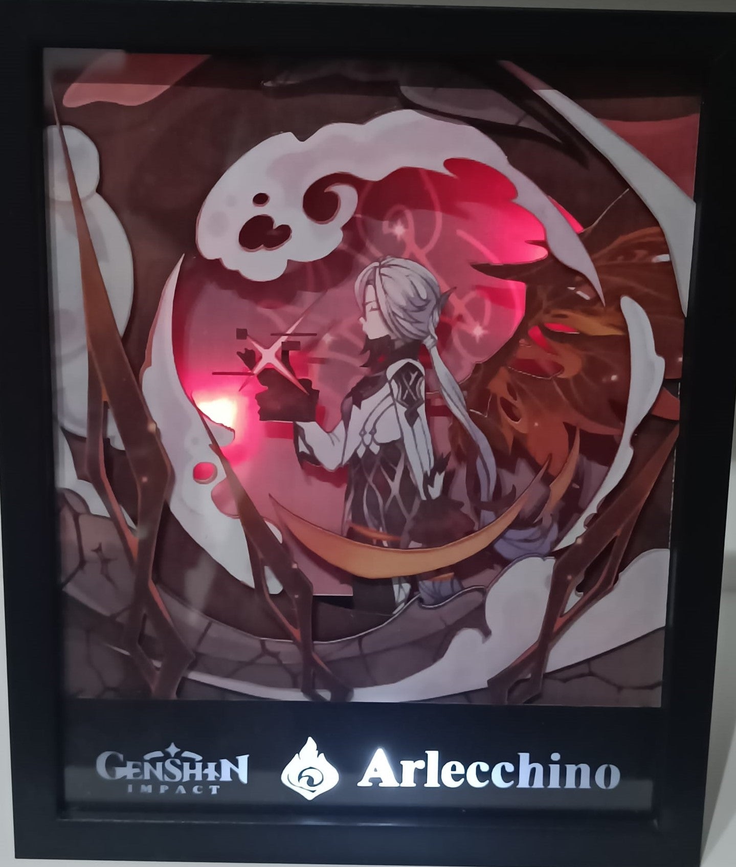 L'Atelier di Zelda Mondi di Luce Arlecchino lightbox Genshin dark