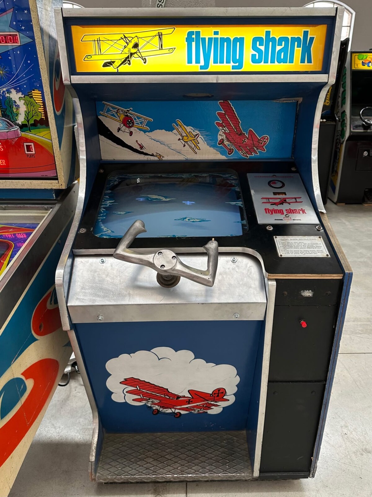 Arcade Story Rari Flying Shark 1977 cabinato italiano TTL